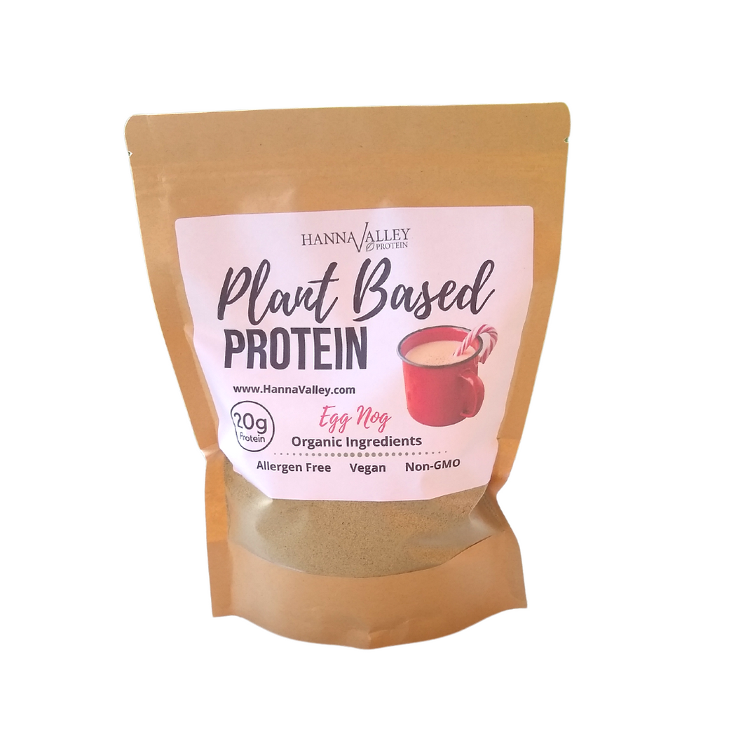 Plant-based egg nog protein powder